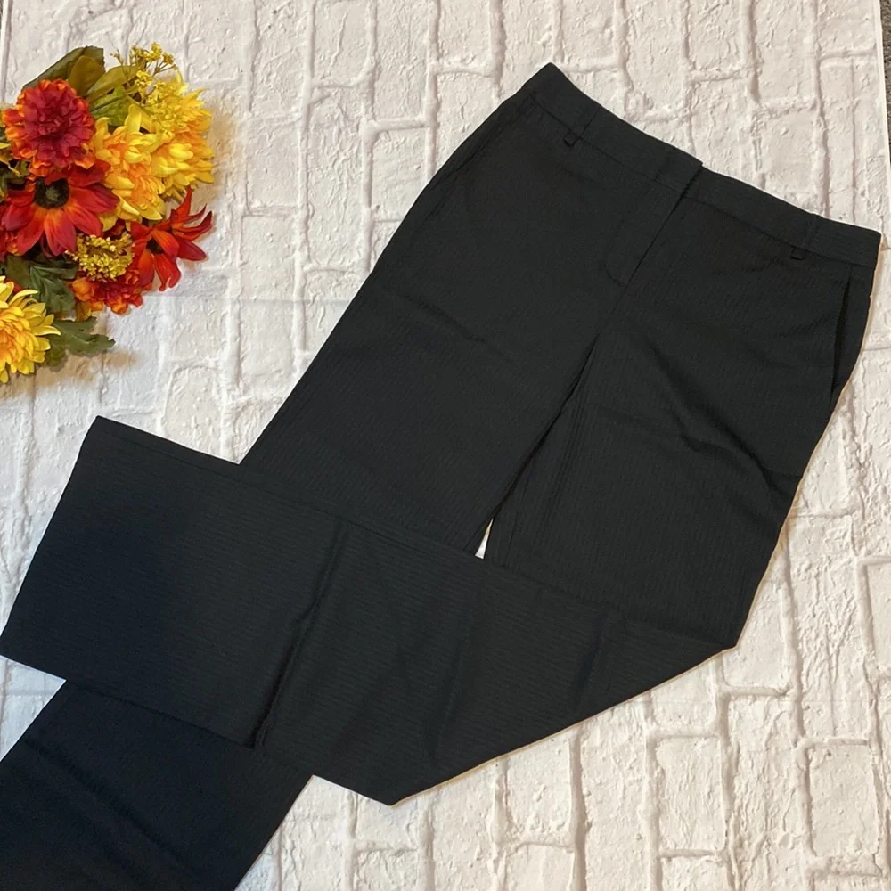 BCBG MaxAzria Wool Black Striped Mariam Pants - Picture 1 of 11